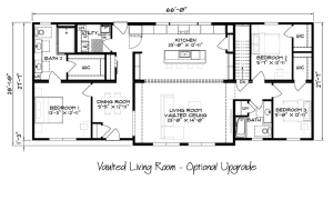 Springville Floor Plan with Vaulted Living Room Upgrade
